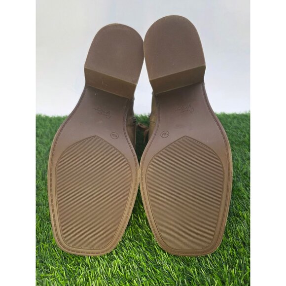 Crown Vintage Womens Tan‎ Lace-Up Ankle Booties W Block Heel Size 11M Synthetic - Picture 9 of 10